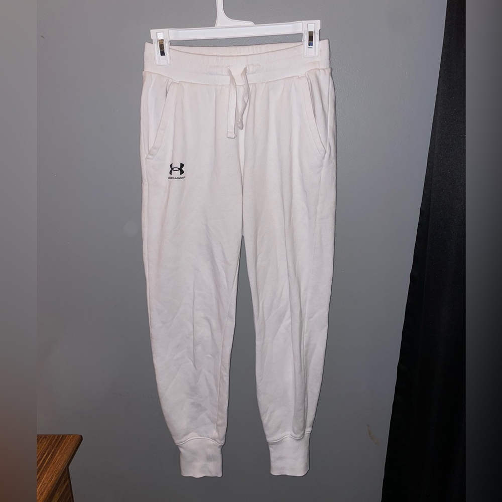 Women’s White Under Armour Sweatpants